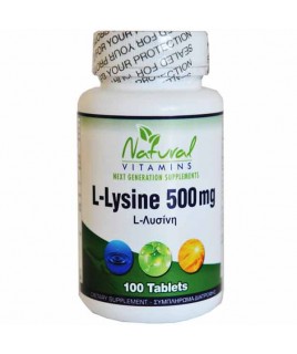 Natural Vitamins L-Lysine 500mg 100tabs